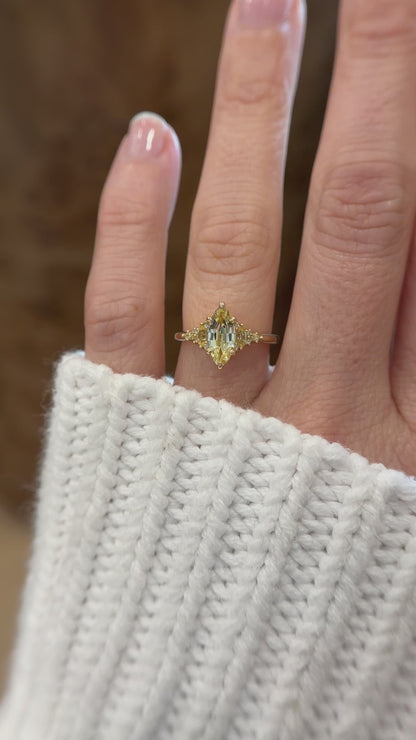 The Maeve Ring | 1.25 CT Marquise Yellow Sapphire