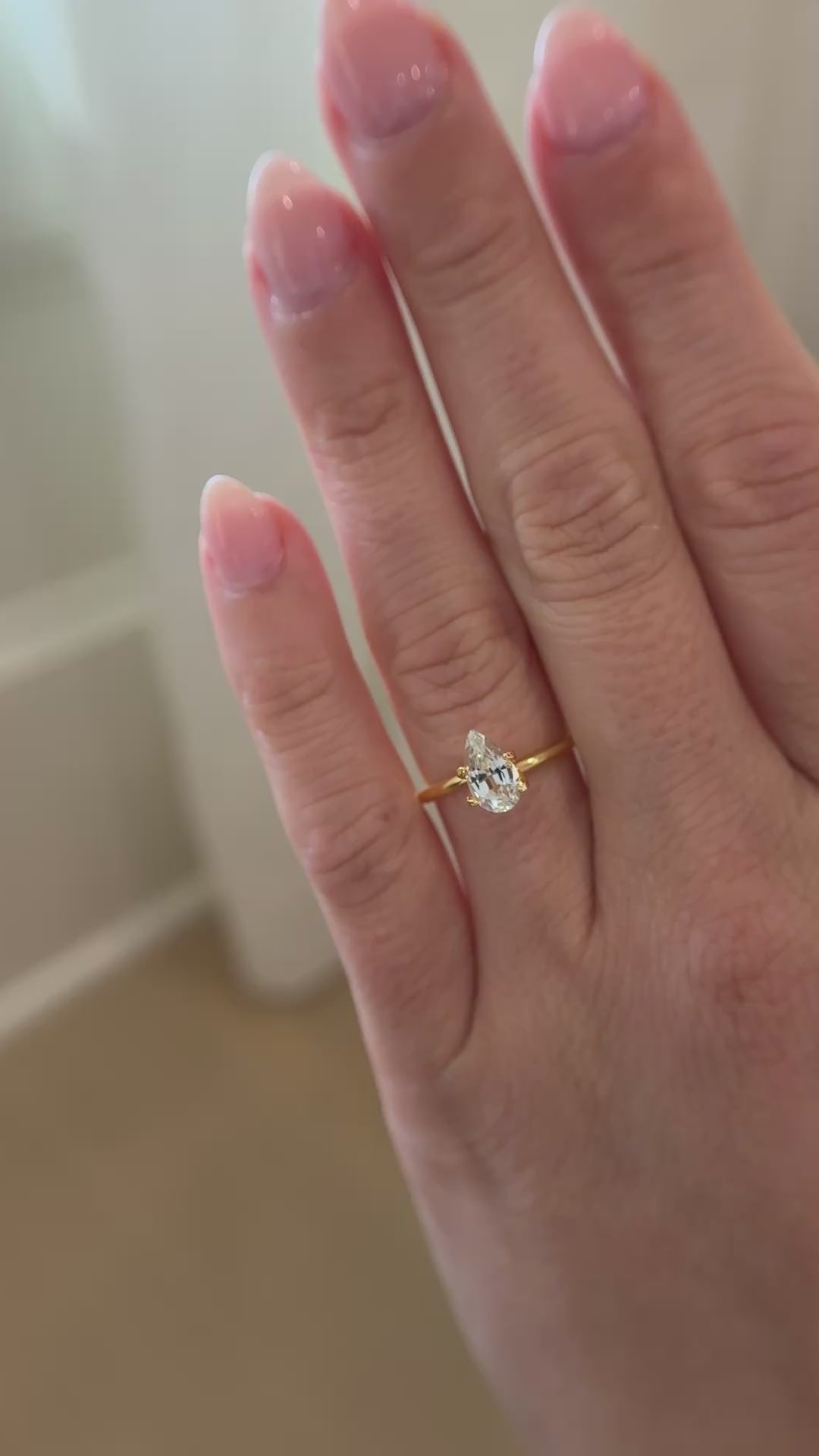 1.32 CT Pear Cut White Sapphire