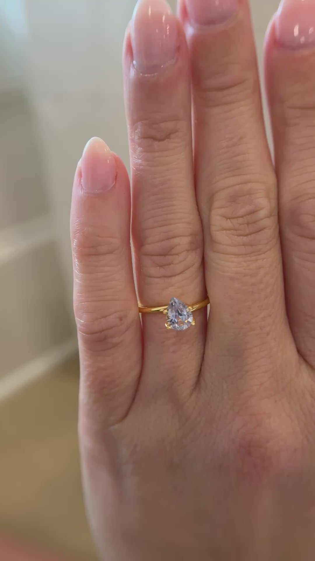 1.22 CT Pear Cut Light Gray Sapphire