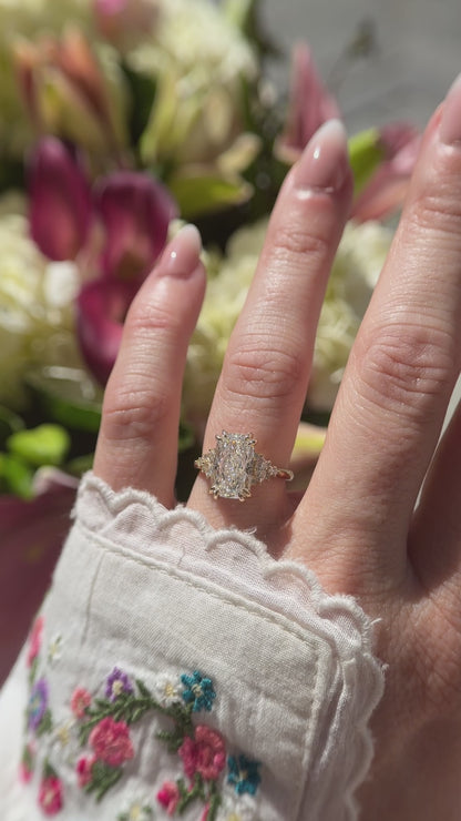 The Maeve Ring | 4.05 CT Elongated Cushion Diamond