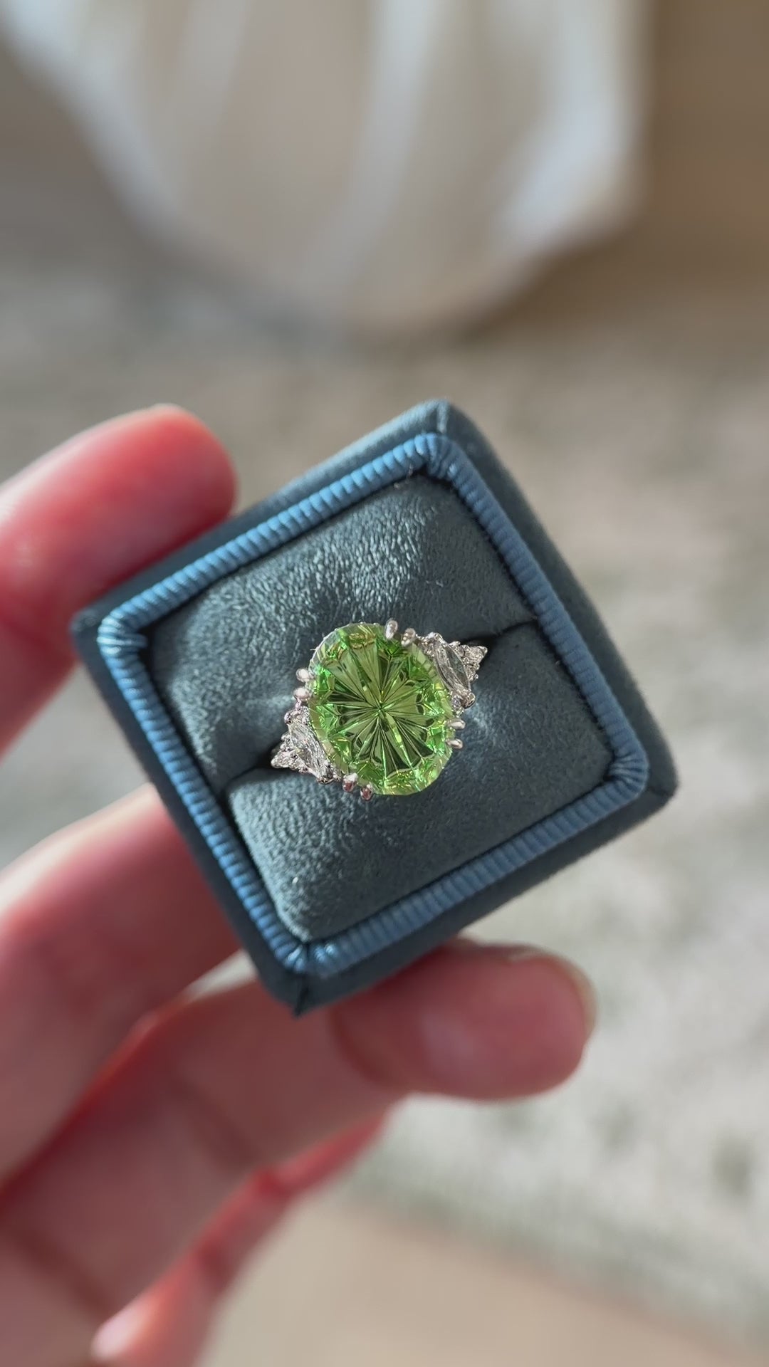 The Low Maeve Ring | 6.12 CT Oval Starbrite™ Green Tourmaline