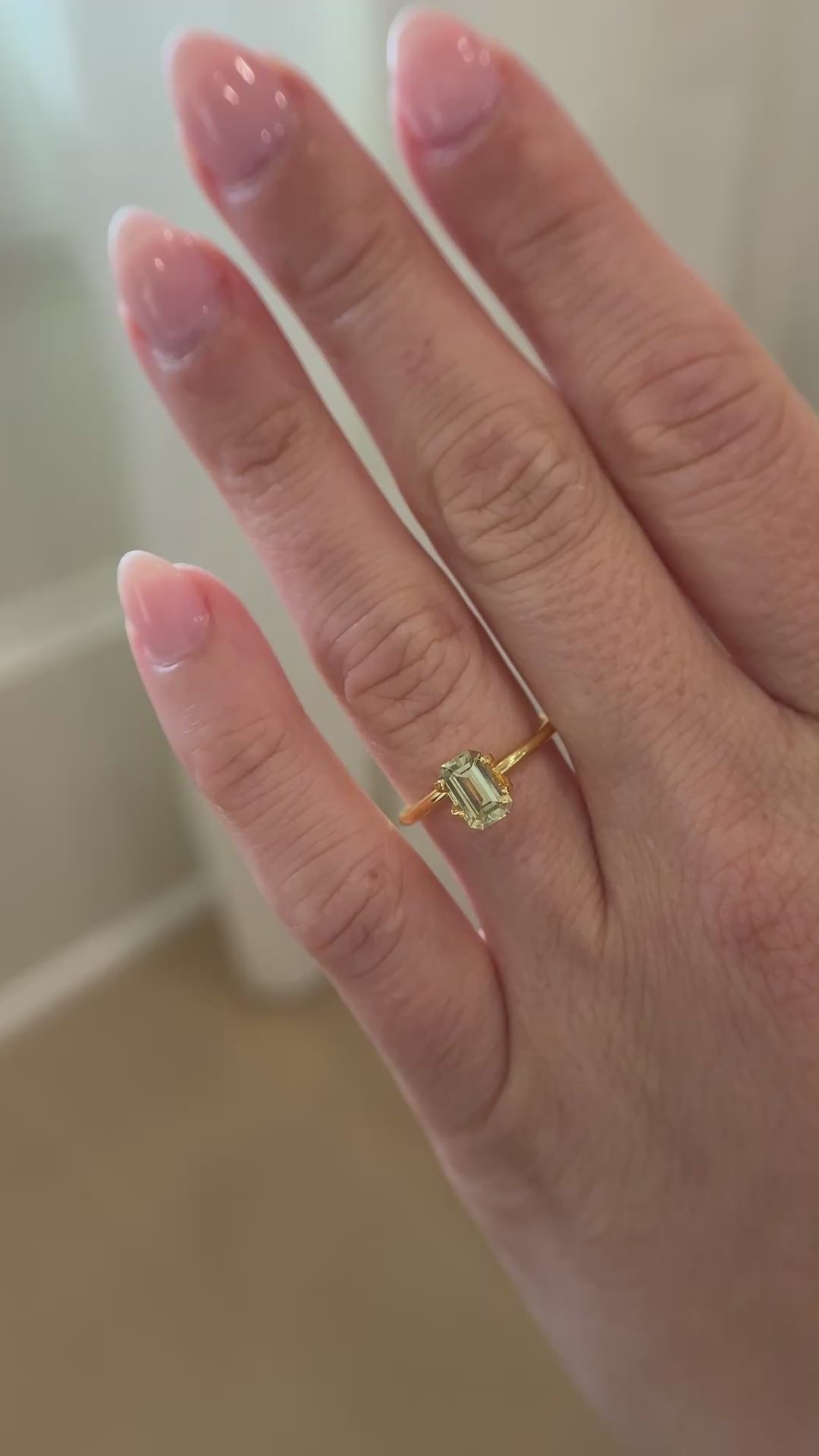 1.25 CT Emerald Cut Yellow Sapphire