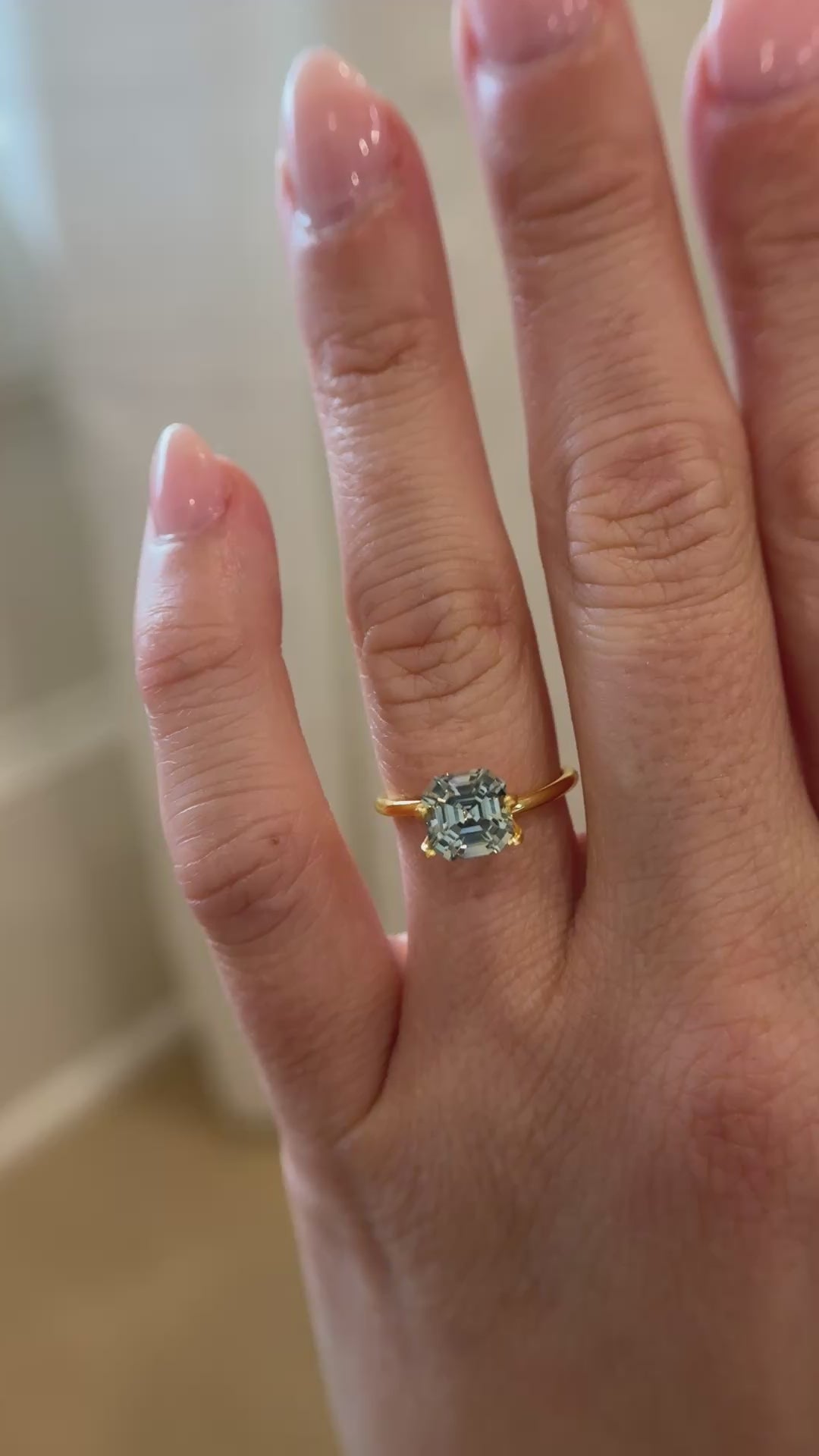 2.5 CT Asscher Cut Bicolor Sapphire