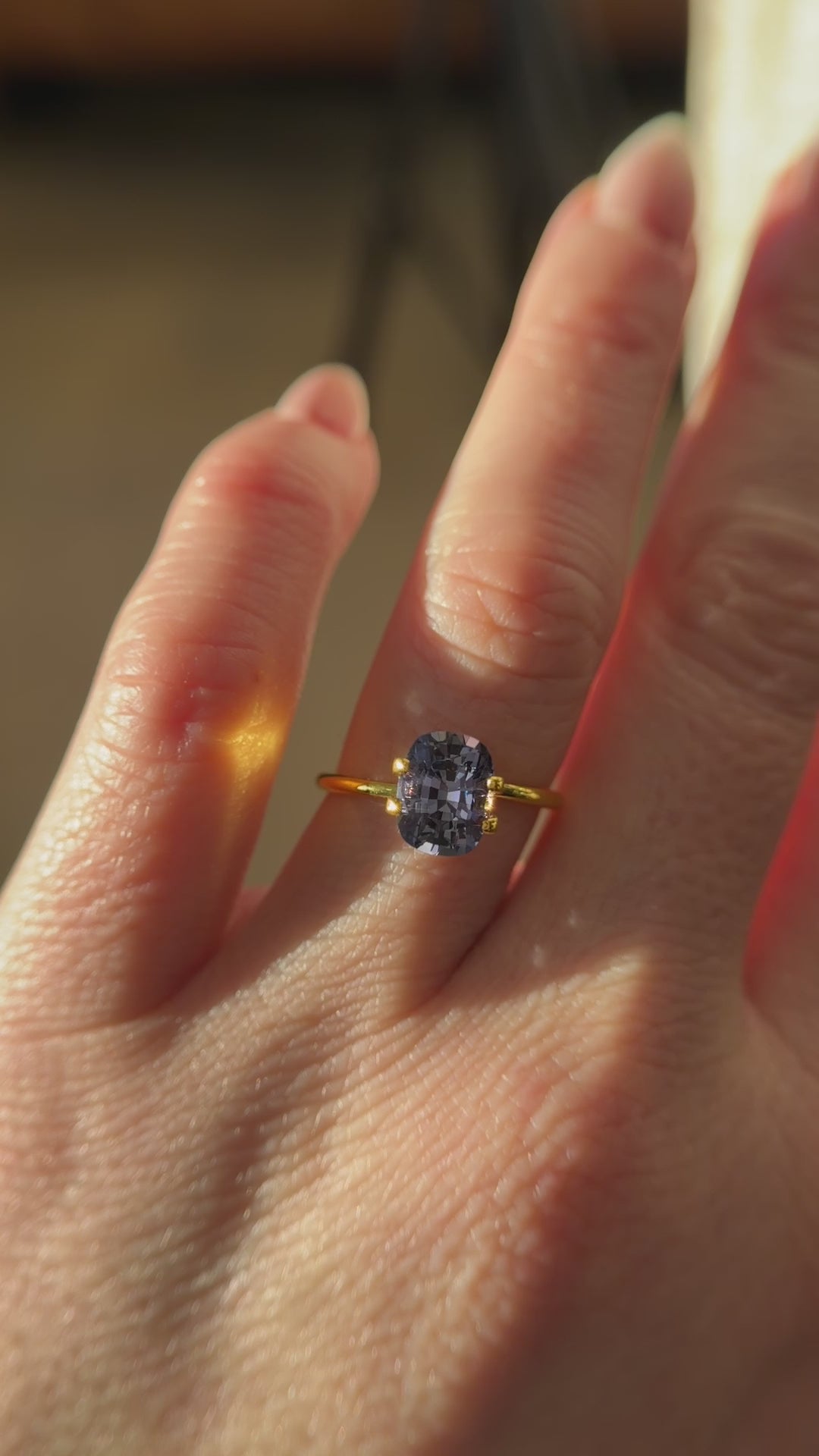 2.8 CT Elongated Cushion Cut Color Change Purple Sapphire - GIA Certified