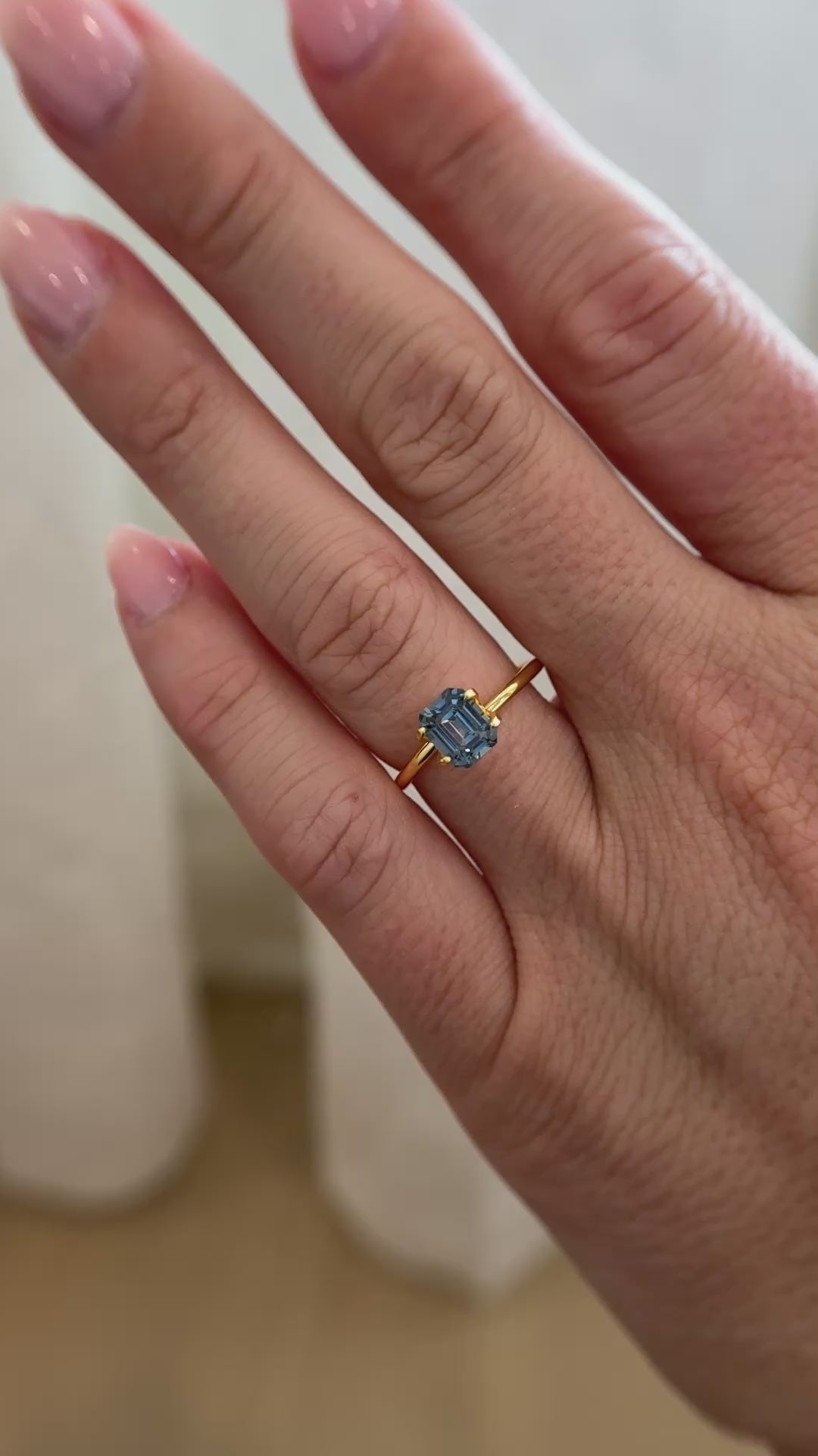1.43 CT Emerald Cut Blue Sapphire