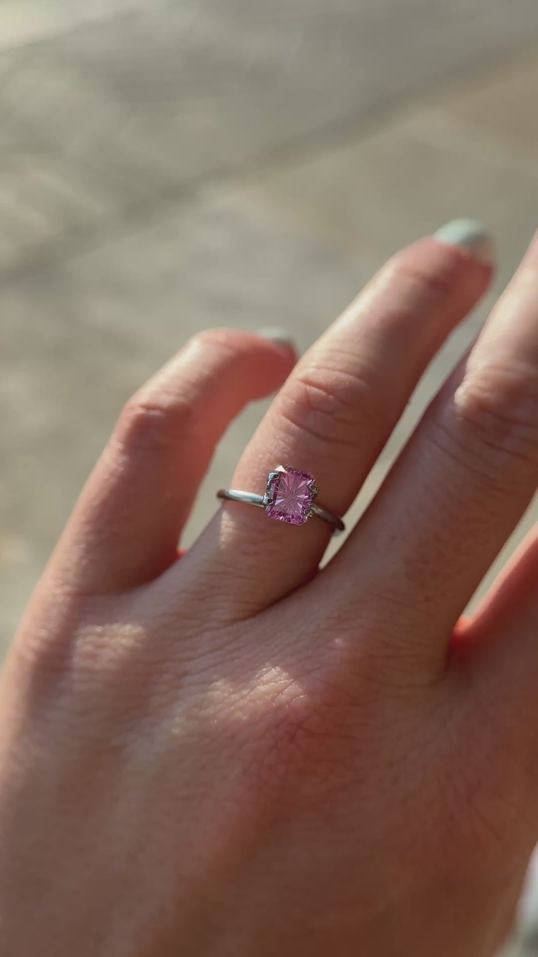 1.67 CT Rectangular Starbrite™ Cut Pink Sapphire