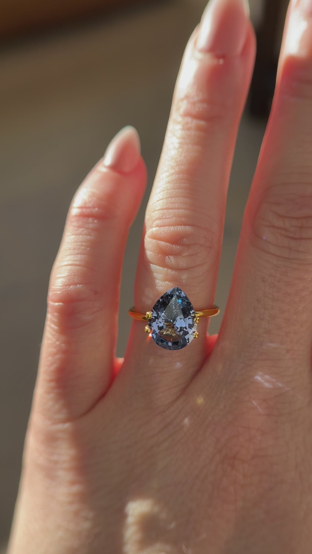 4.6 CT Pear Cut Blue Spinel