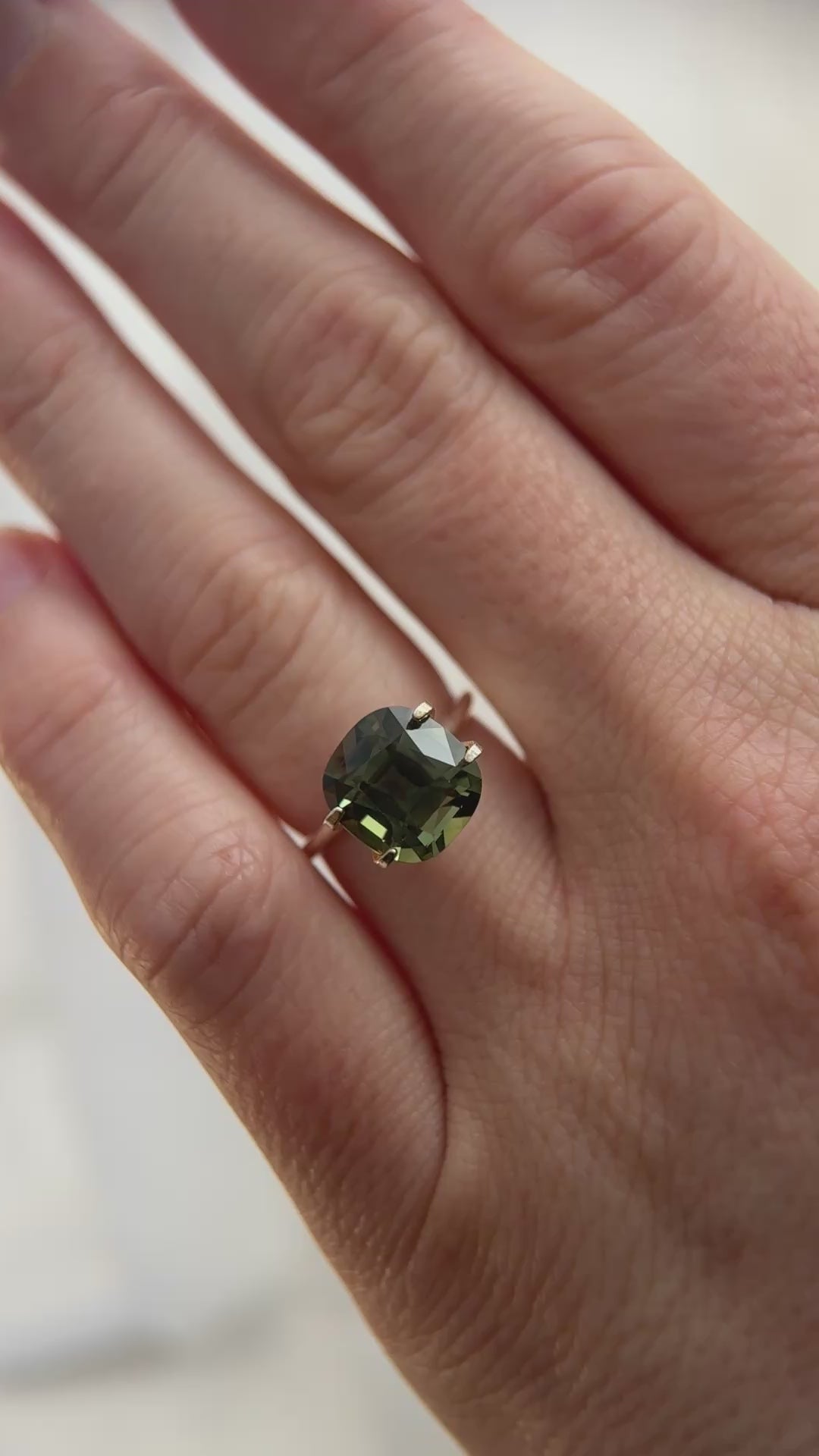 6.2 CT Cushion Cut Green Sapphire