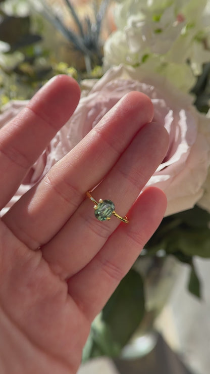 1.64 CT Oval Green Sapphire
