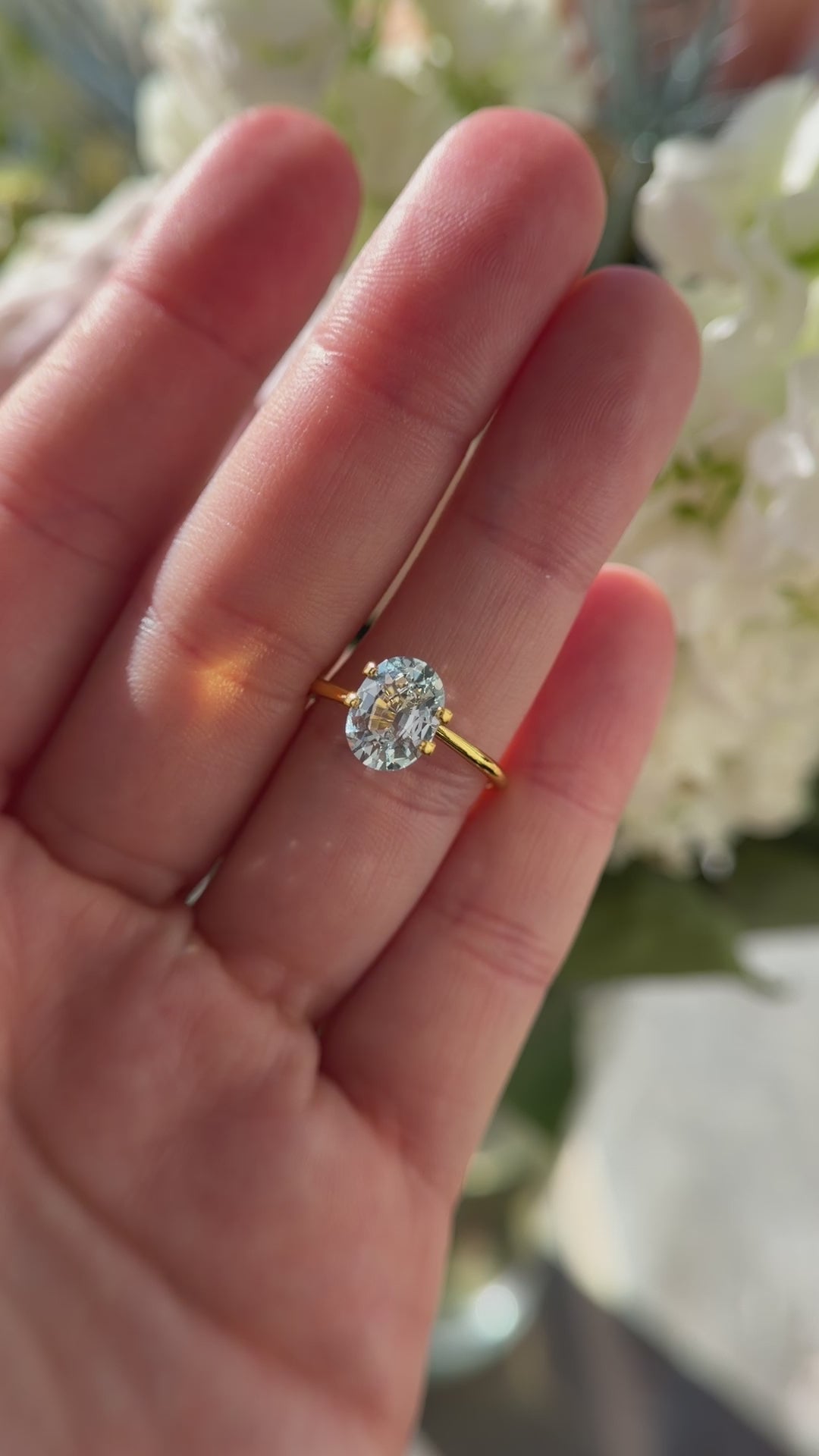 2.53 CT Oval Pastel Green Sapphire