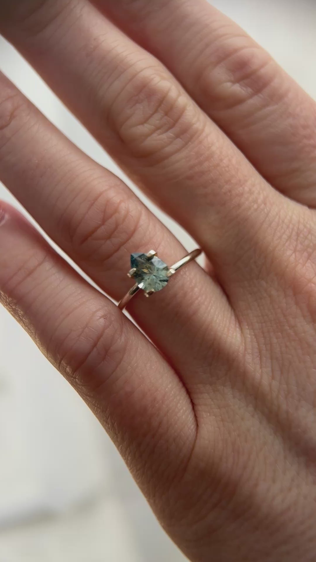 1.3 CT Pear Cut Blue Montana Sapphire