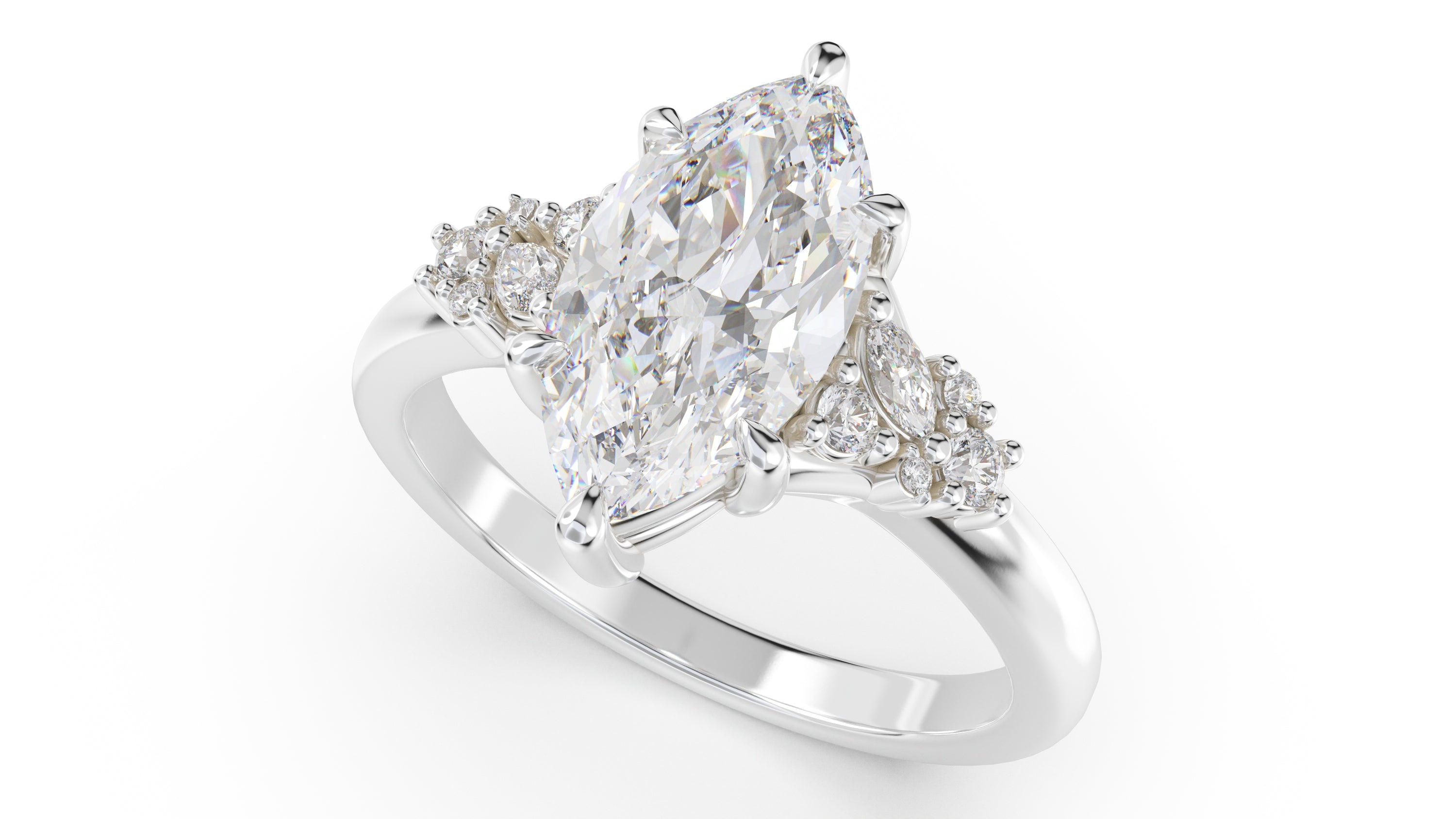 The Lyria Ring | Marquise | Setting Only - Lavender Creek Gems 
