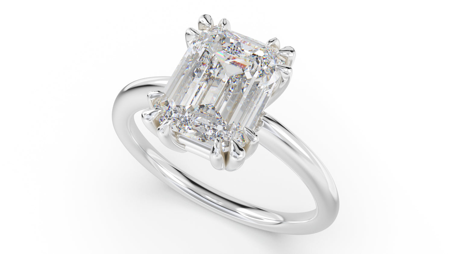 The Thalassa Ring | Emerald Cut - Lavender Creek Gems 
