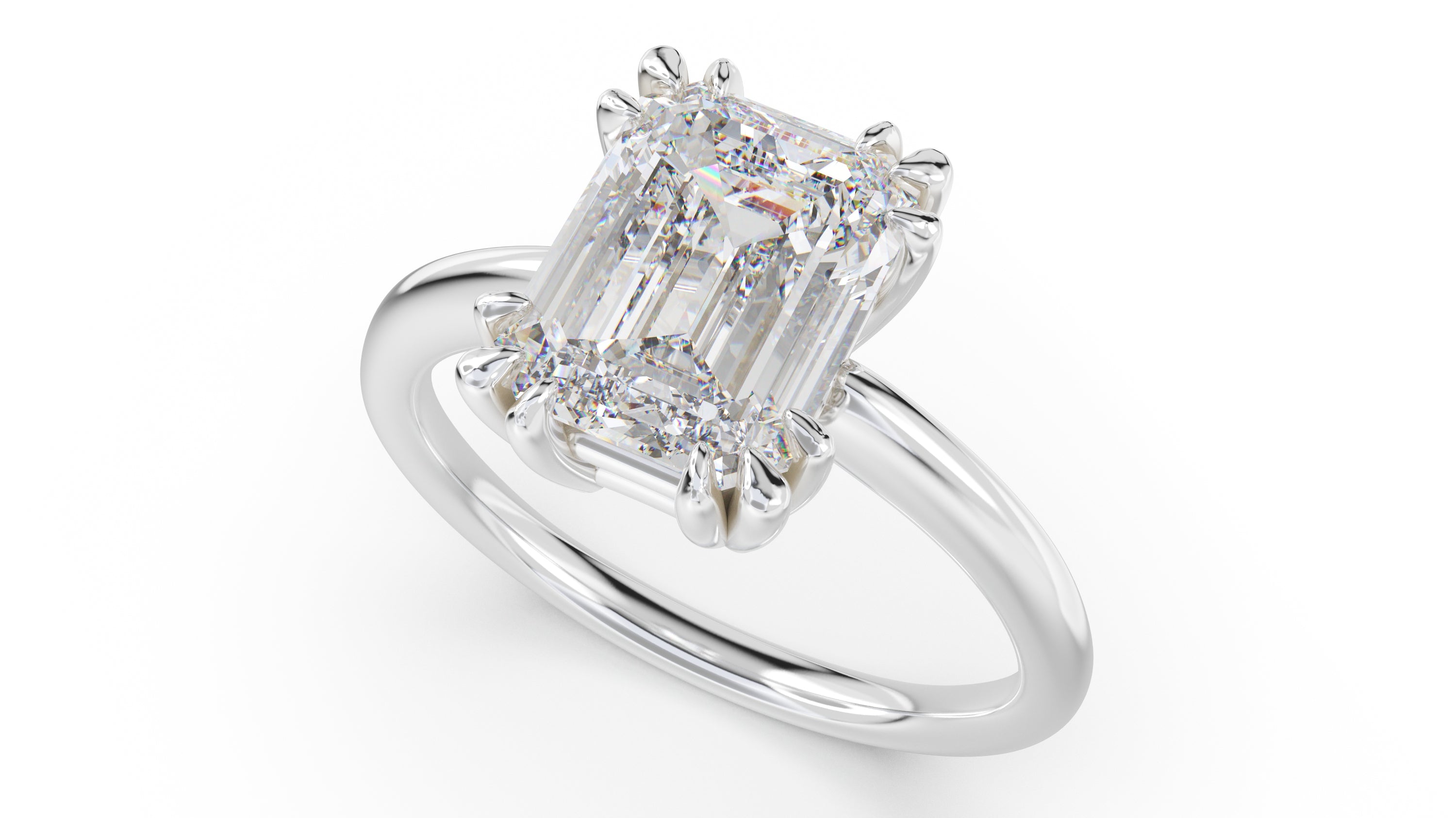 The Thalassa Ring | Emerald Cut - Lavender Creek Gems 