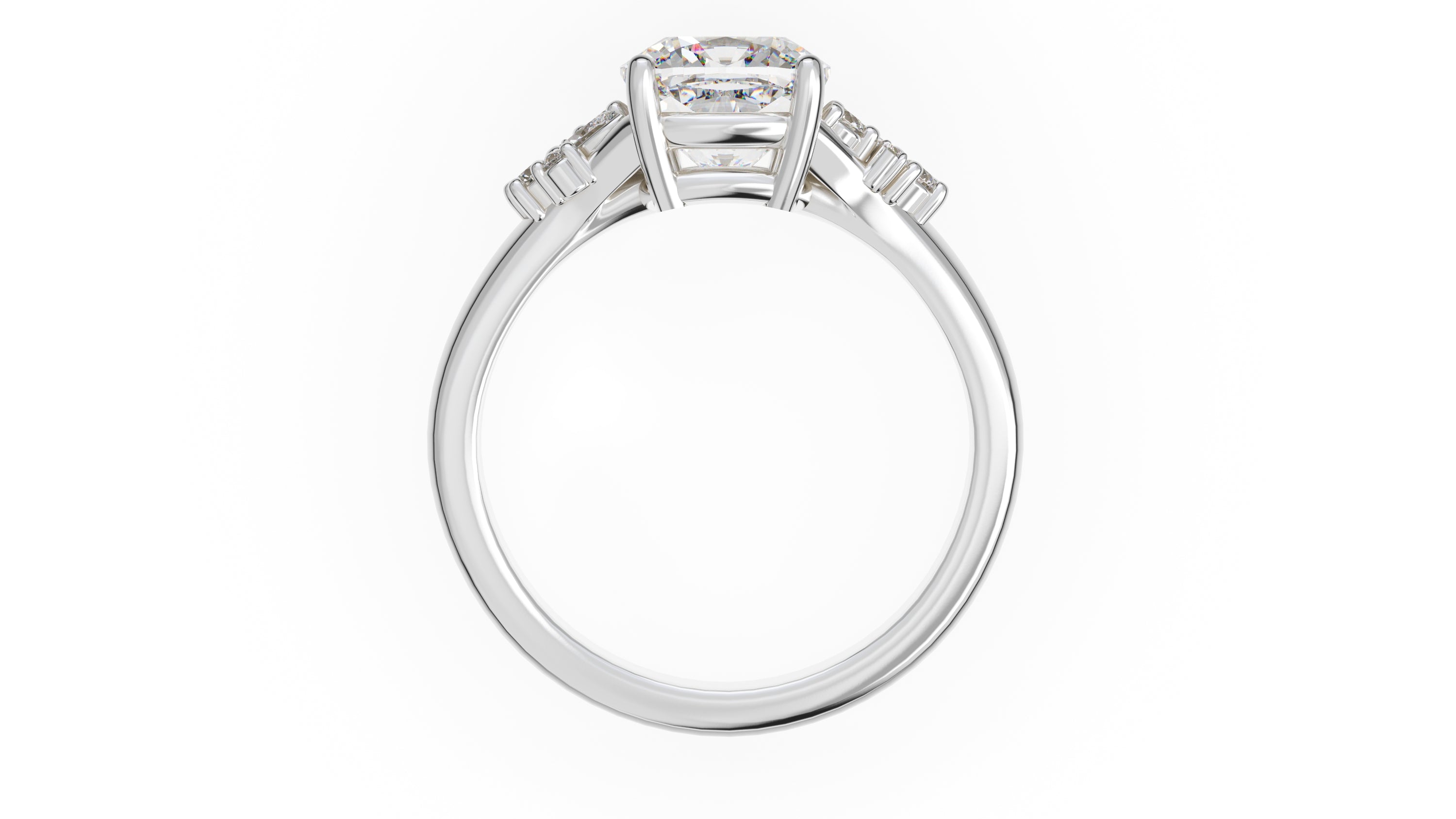 The Lyria Ring | Cushion | Setting Only - Lavender Creek Gems 