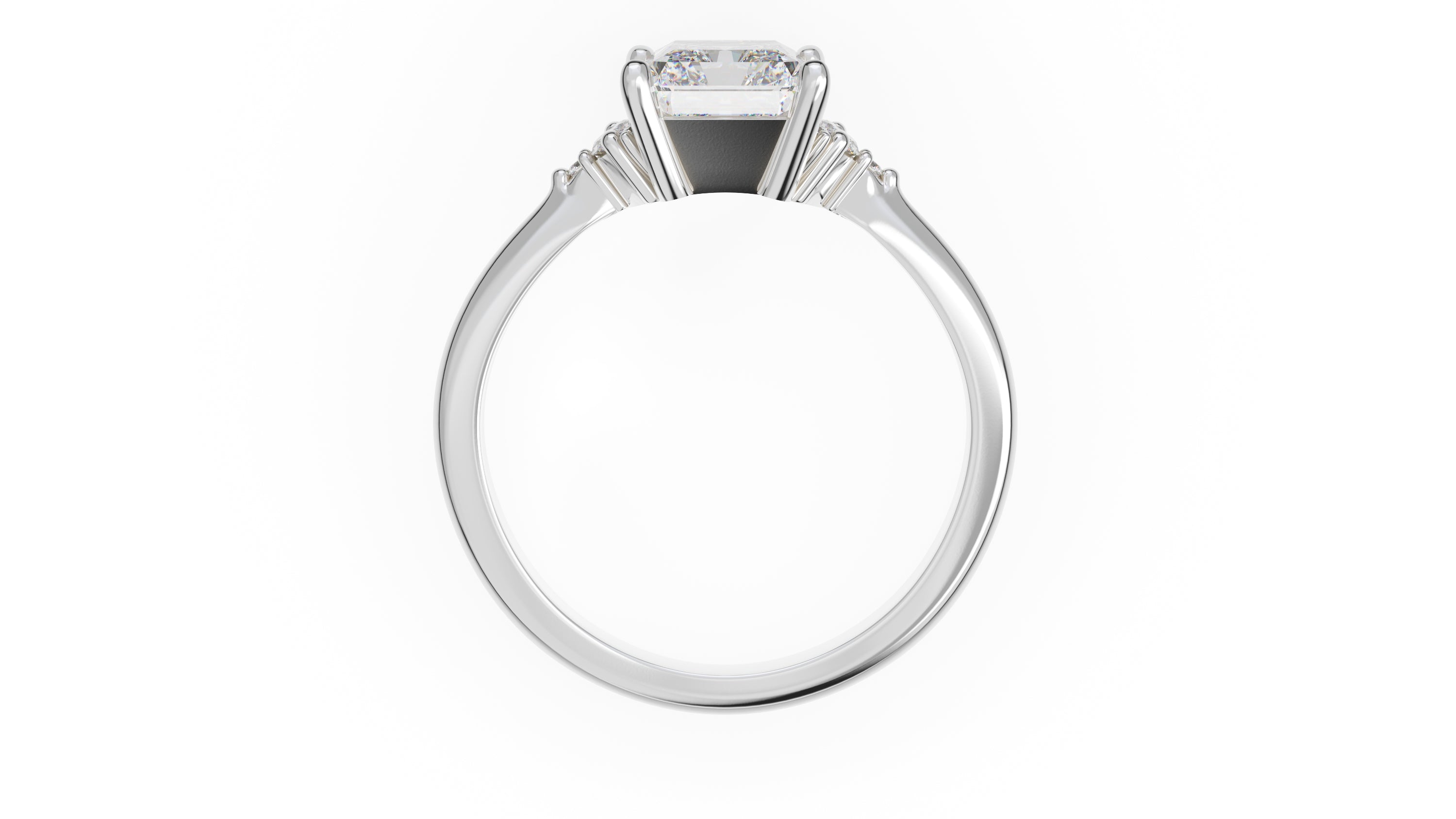 The Low Maren Ring | Radiant | Setting Only - Lavender Creek Gems 