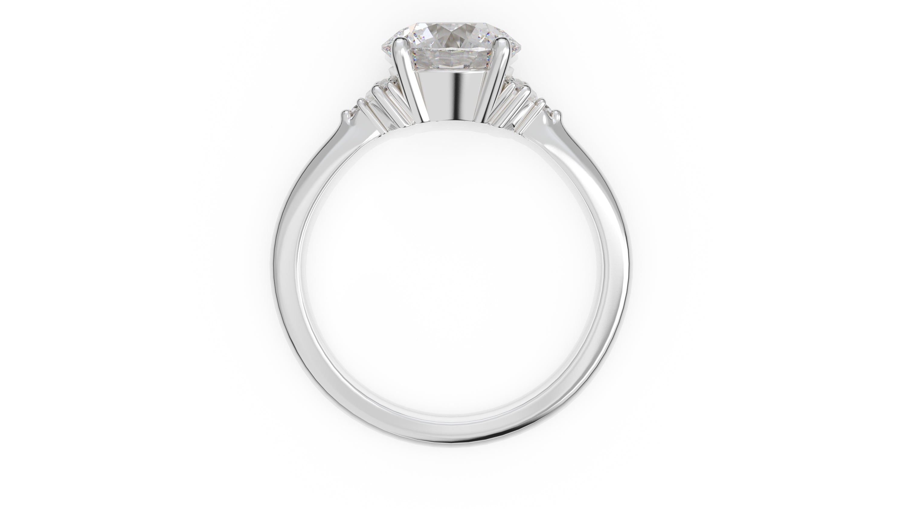 The Low Maren Ring | Round | Setting Only - Lavender Creek Gems 