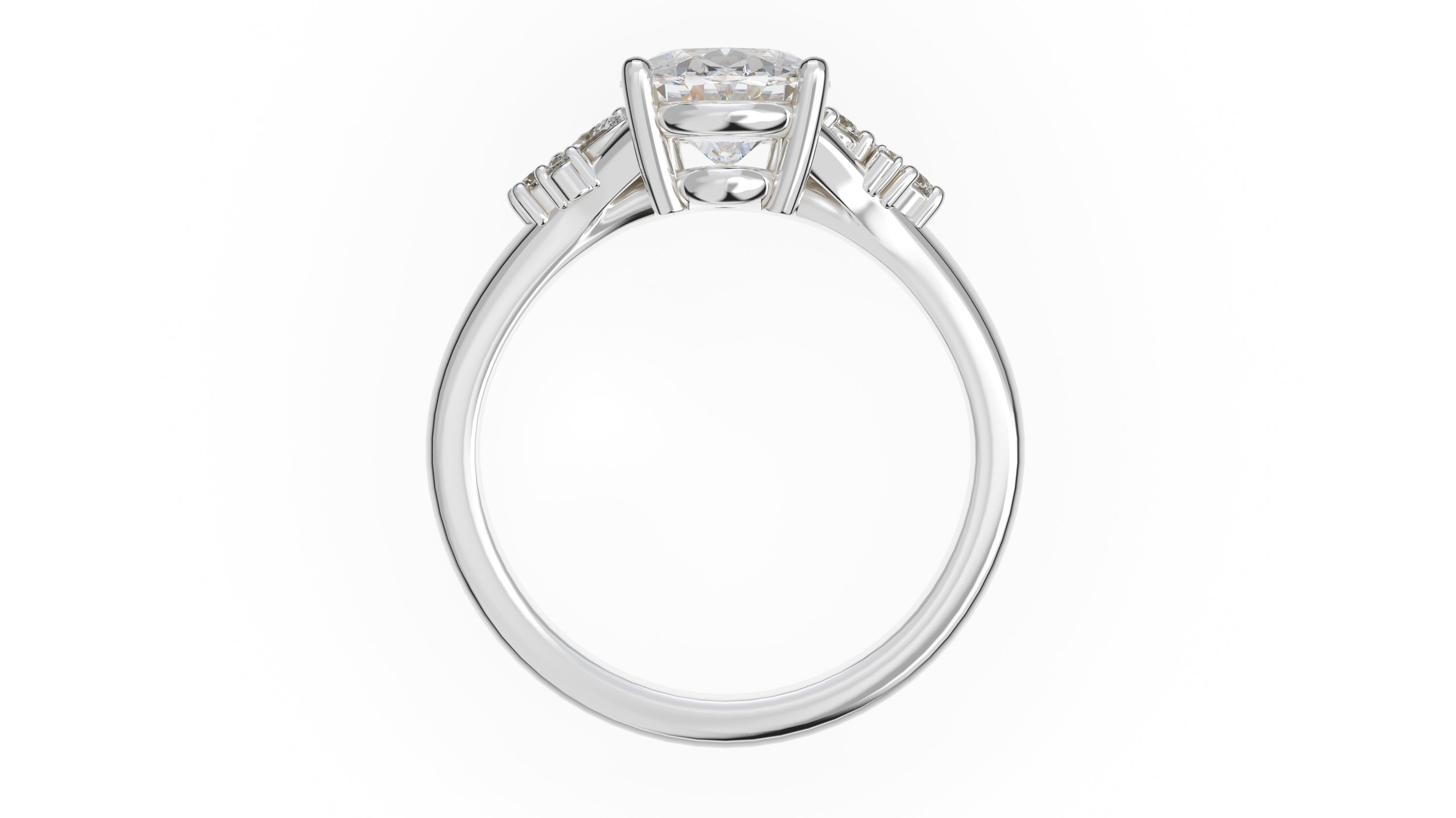 The Lyria Ring | Oval | Setting Only - Lavender Creek Gems 