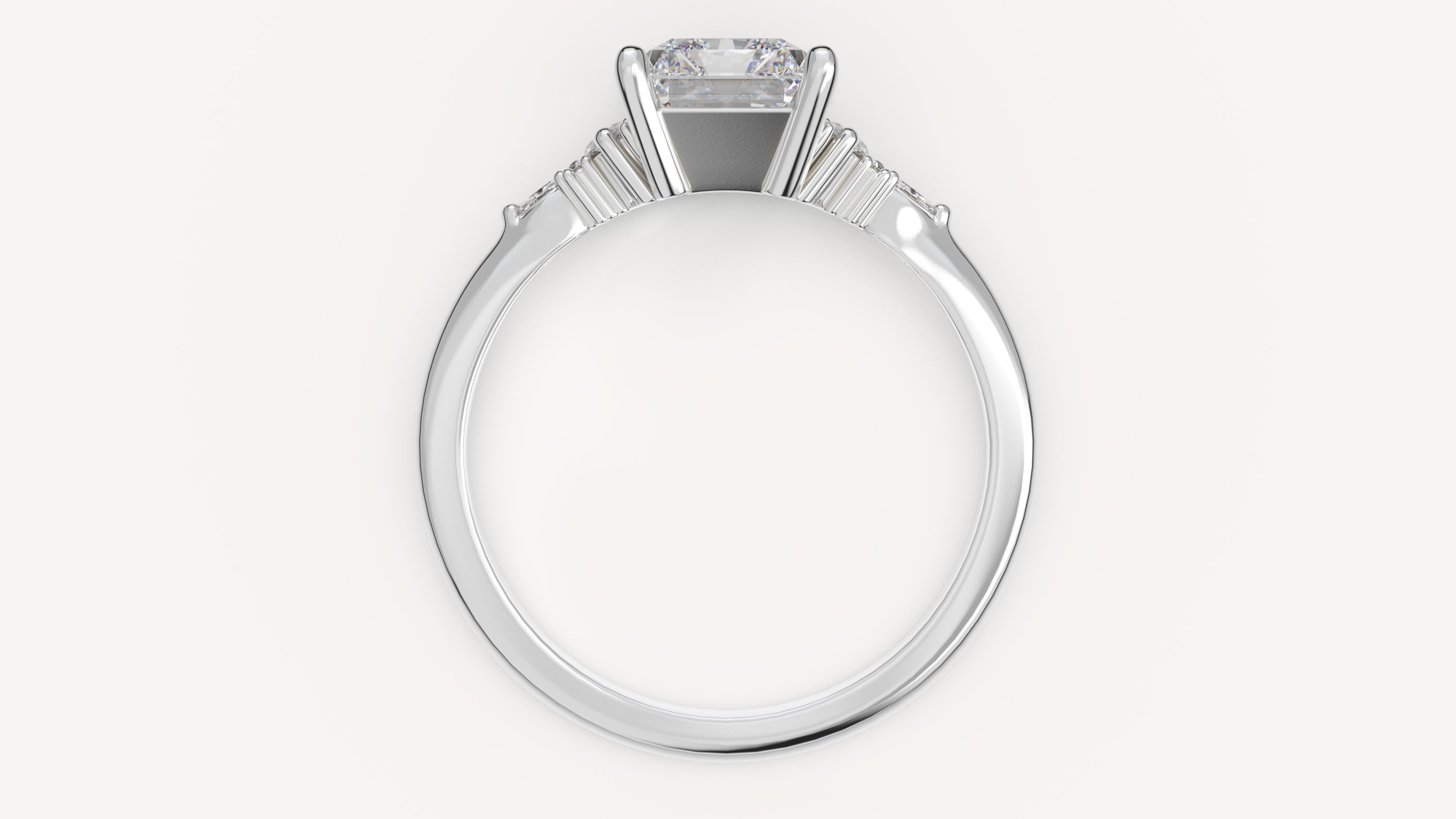The Low Maeve Ring | Radiant | Setting Only - Lavender Creek Gems 
