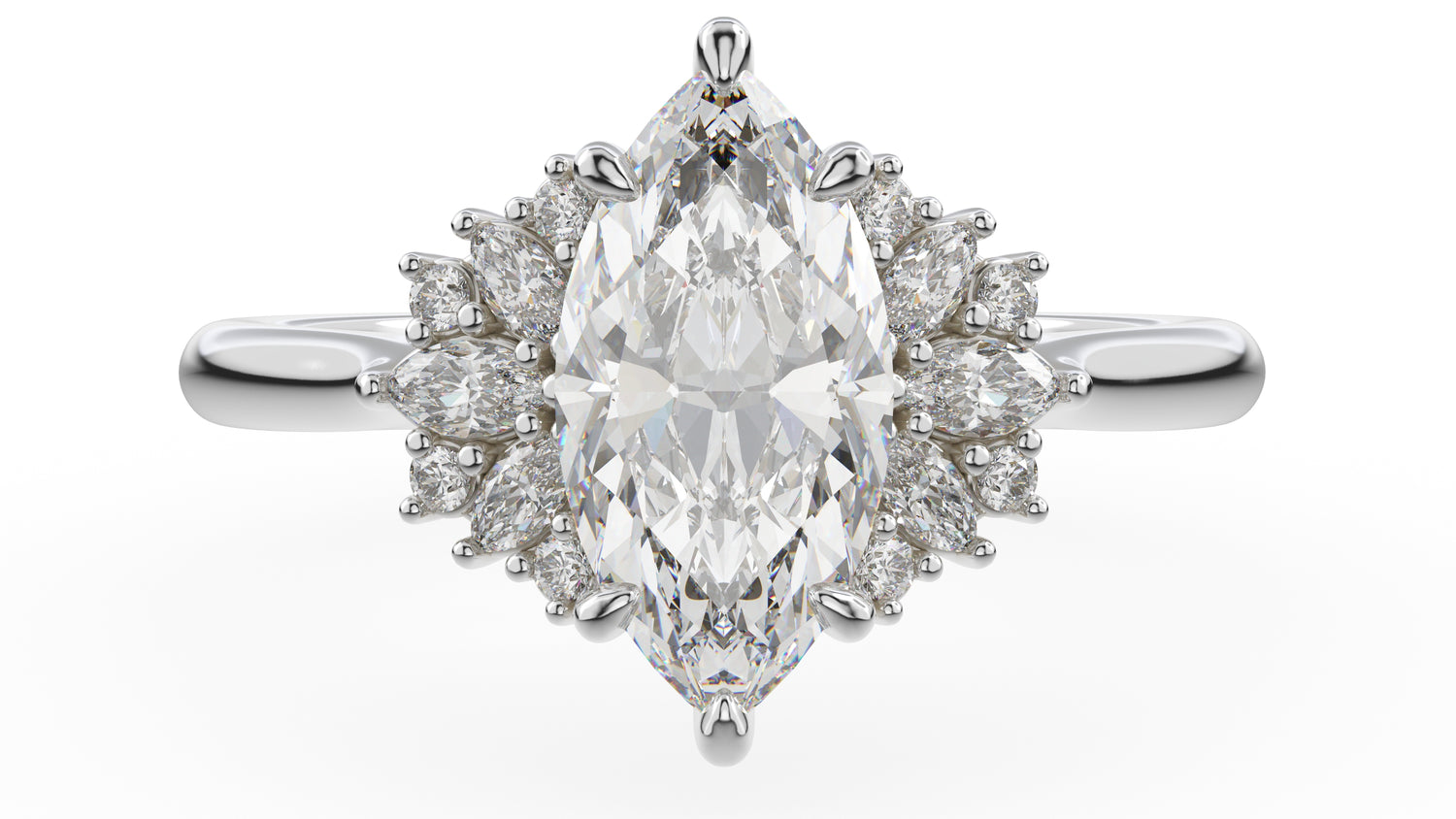 The Ambrosia Ring | Marquise | Setting Only