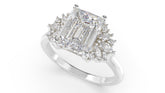 The Ambrosia Ring | Emerald Cut | Setting Only - Lavender Creek Gems 