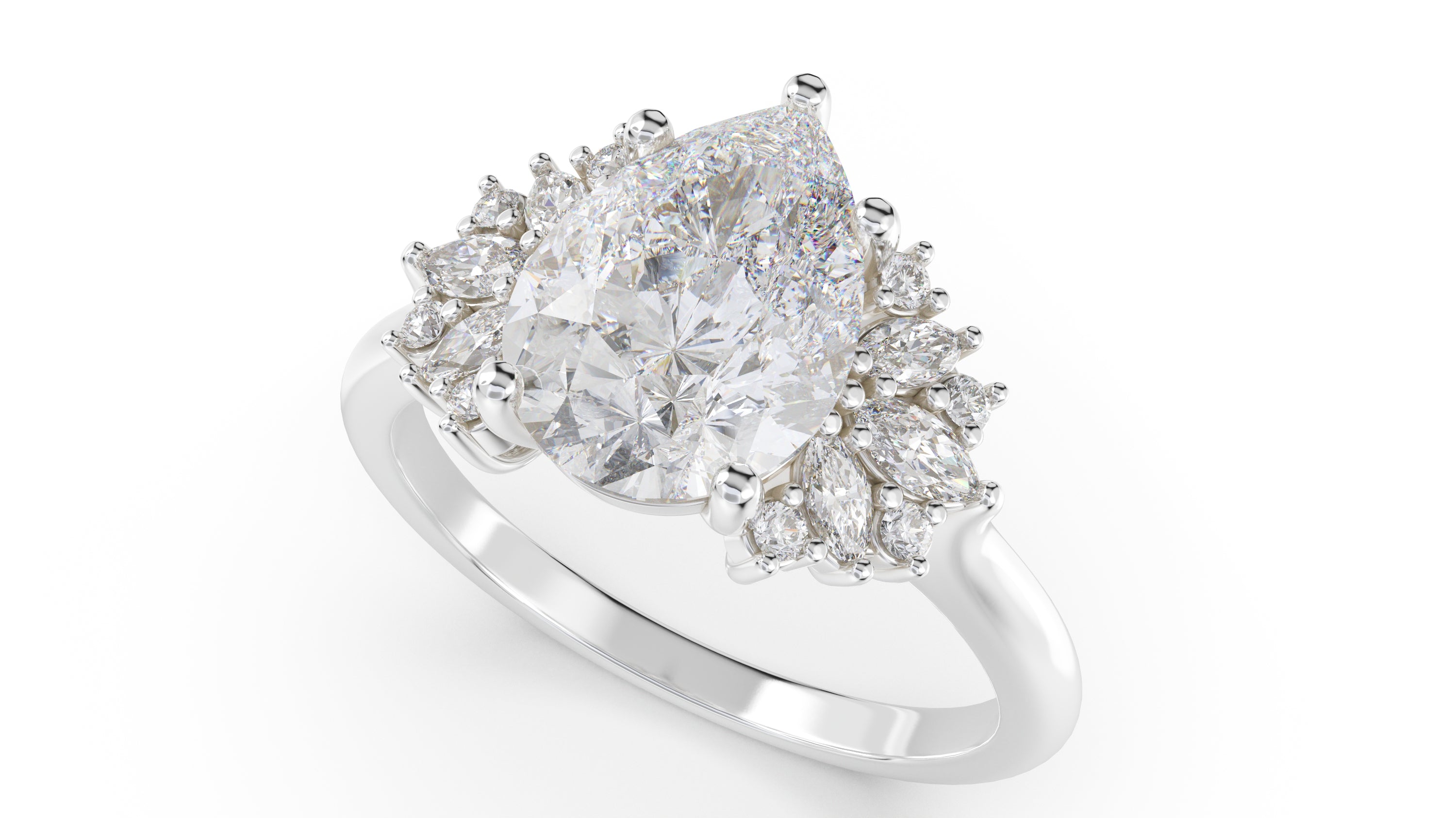 The Ambrosia Ring | Pear | Setting Only - Lavender Creek Gems 