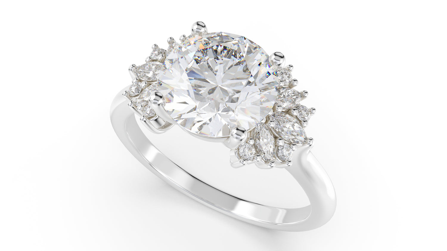 The Ambrosia Ring | Round | Setting Only - Lavender Creek Gems 