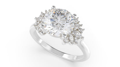 The Ambrosia Ring | Round | Setting Only - Lavender Creek Gems 