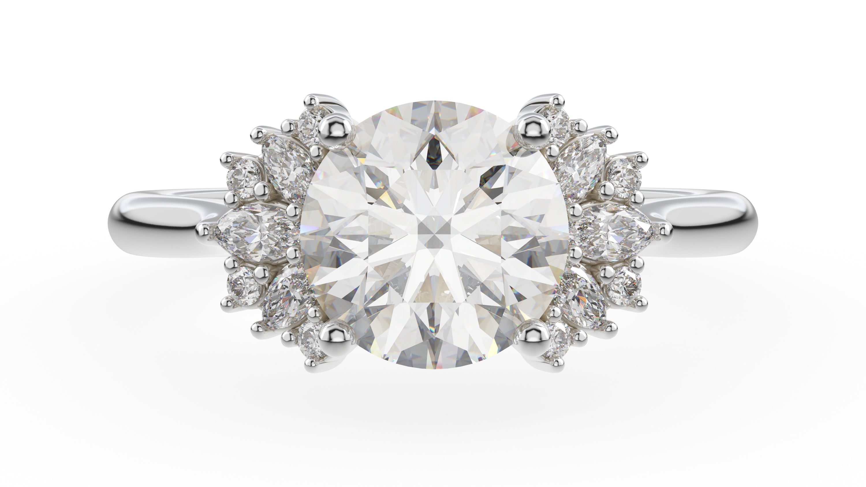 The Ambrosia Ring | Round | Setting Only - Lavender Creek Gems 