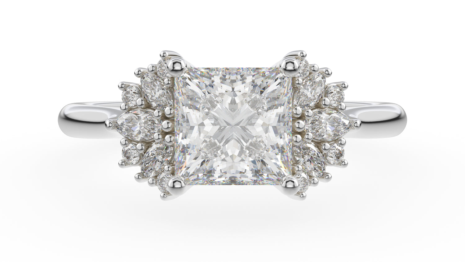 The Ambrosia Ring | Princess | Setting Only - Lavender Creek Gems 
