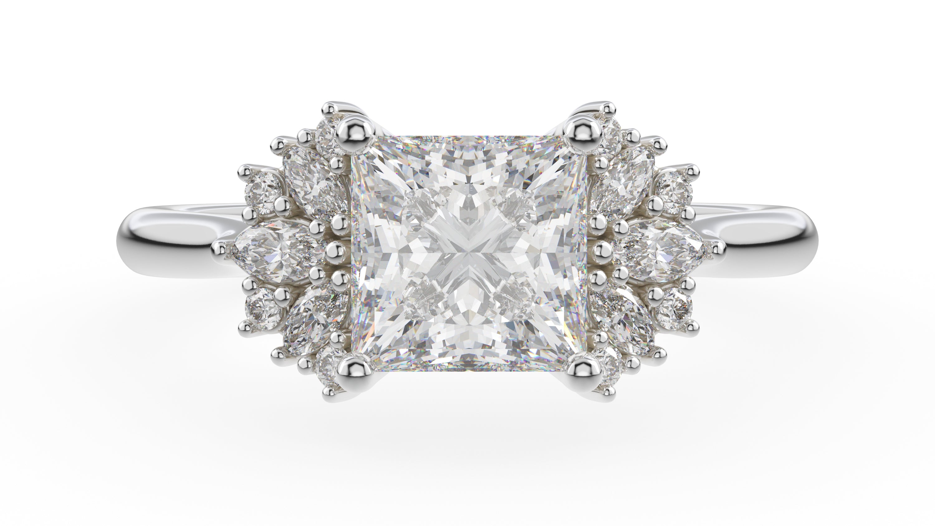 The Ambrosia Ring | Princess | Setting Only - Lavender Creek Gems 