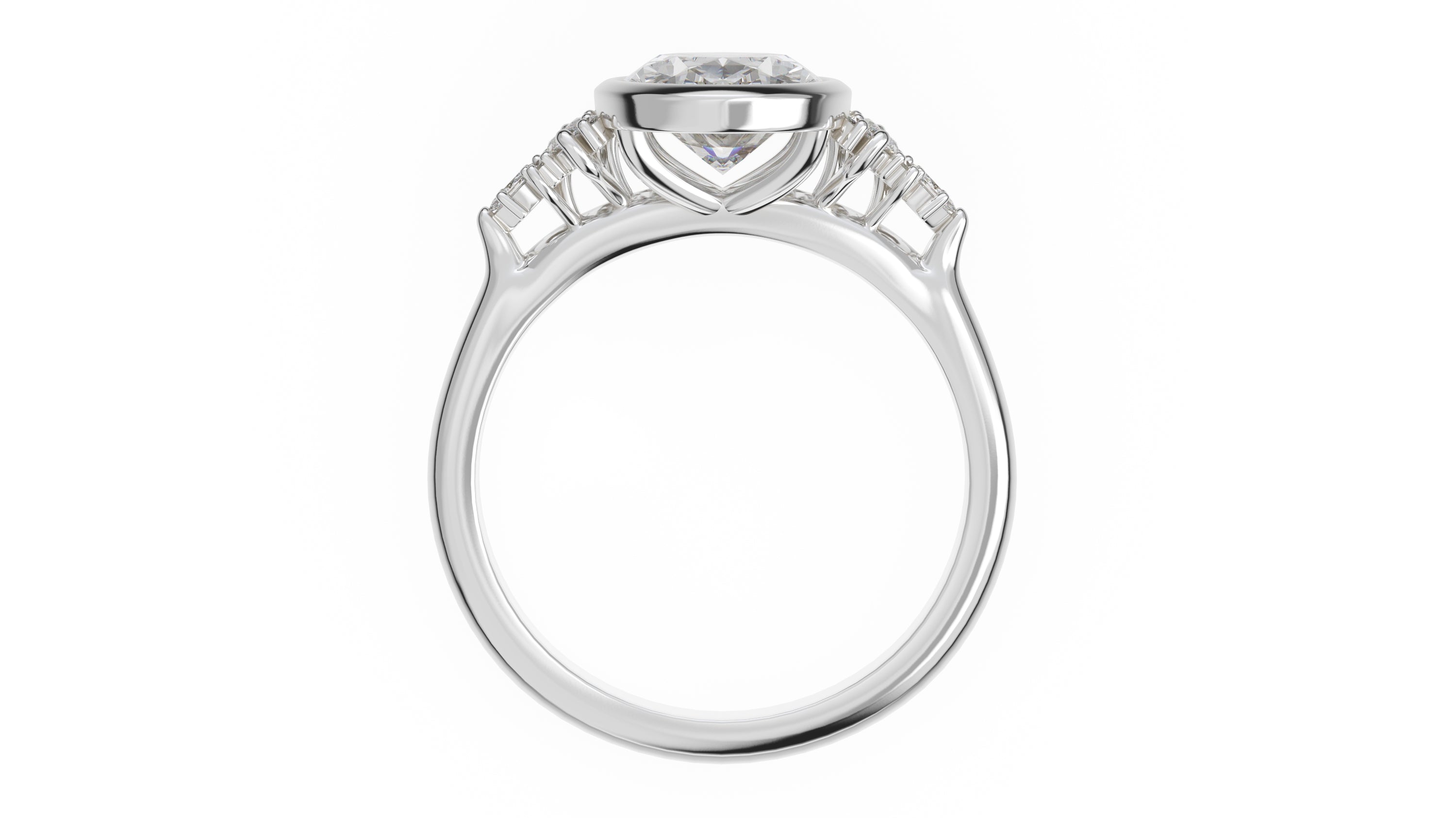 The Bezel Maeve Ring | Oval | Setting Only - Lavender Creek Gems 