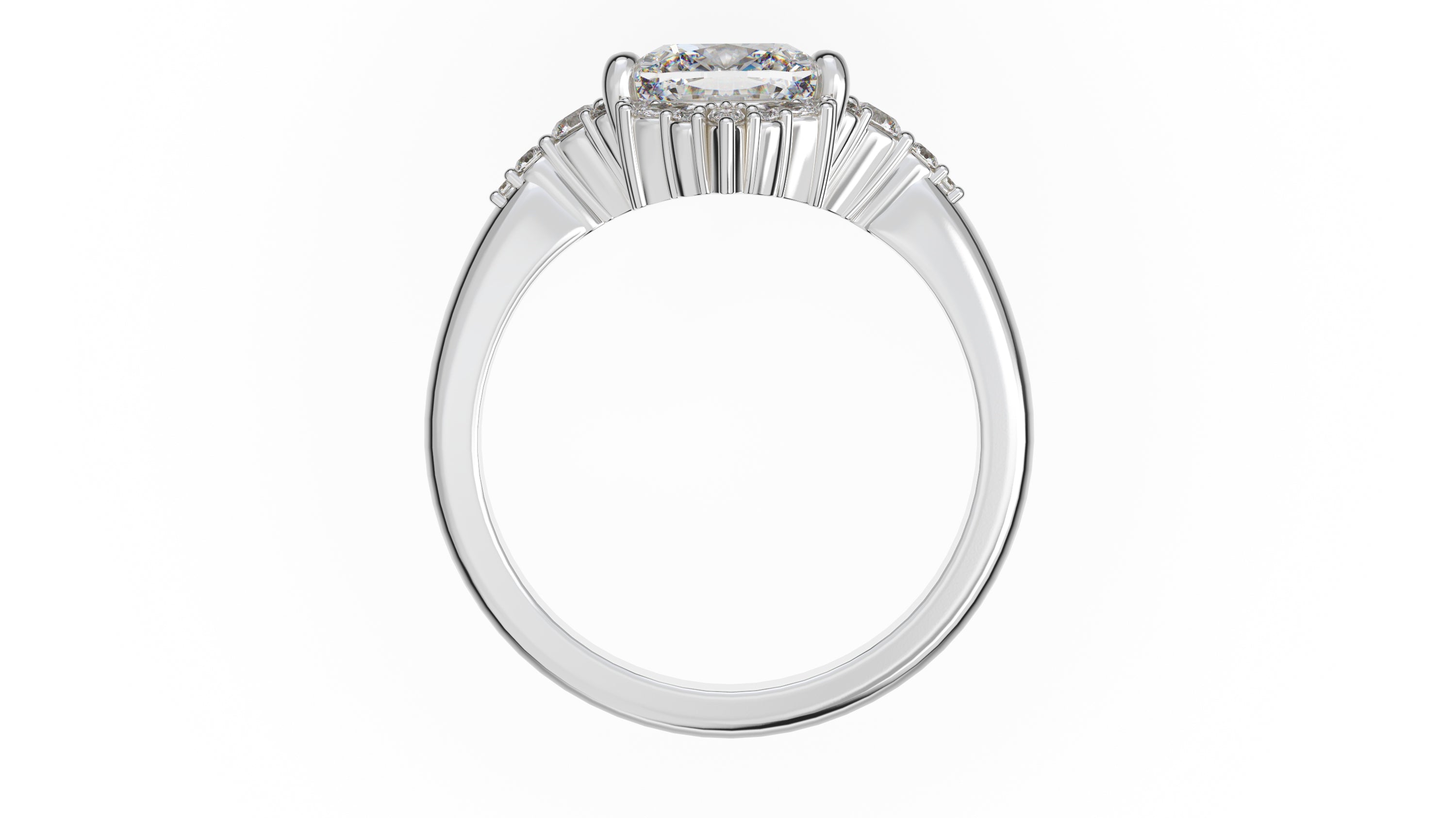 The Comtesse Ring | Cushion | Setting Only - Lavender Creek Gems 