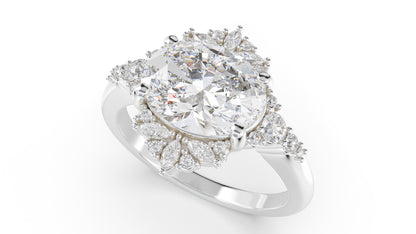 The Comtesse Ring | Oval | Setting Only - Lavender Creek Gems 