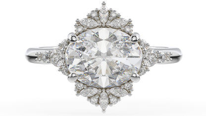 The Comtesse Ring | Oval | Setting Only - Lavender Creek Gems 