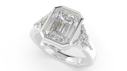 The Daylight Ring | Emerald Cut | Setting Only - Lavender Creek Gems 