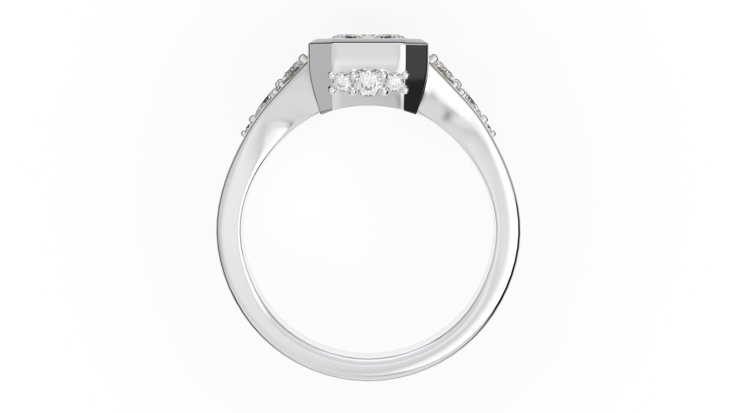 The Daylight Ring | Emerald Cut | Setting Only - Lavender Creek Gems 
