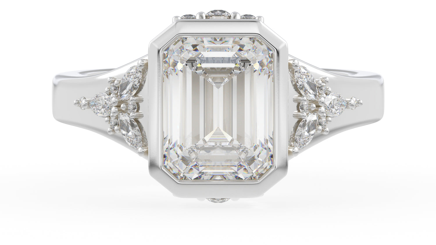 The Daylight Ring | Emerald Cut | Setting Only - Lavender Creek Gems 