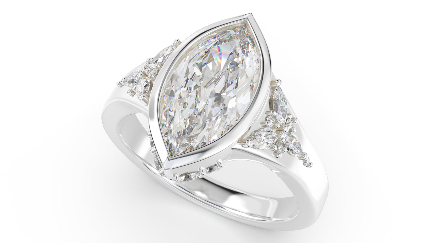 The Daylight Ring | Marquise | Setting Only - Lavender Creek Gems 