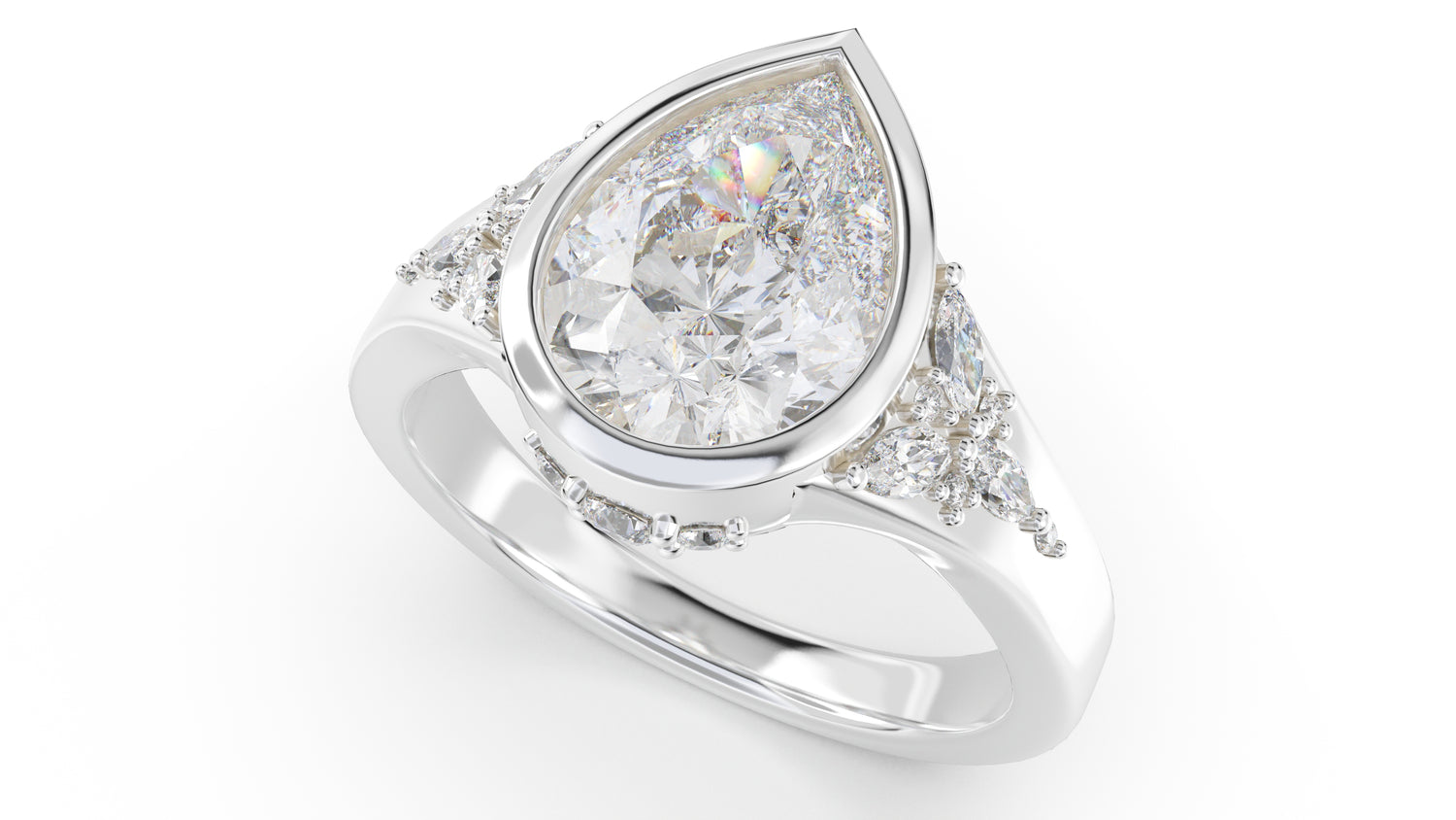 The Daylight Ring | Pear | Setting Only - Lavender Creek Gems 