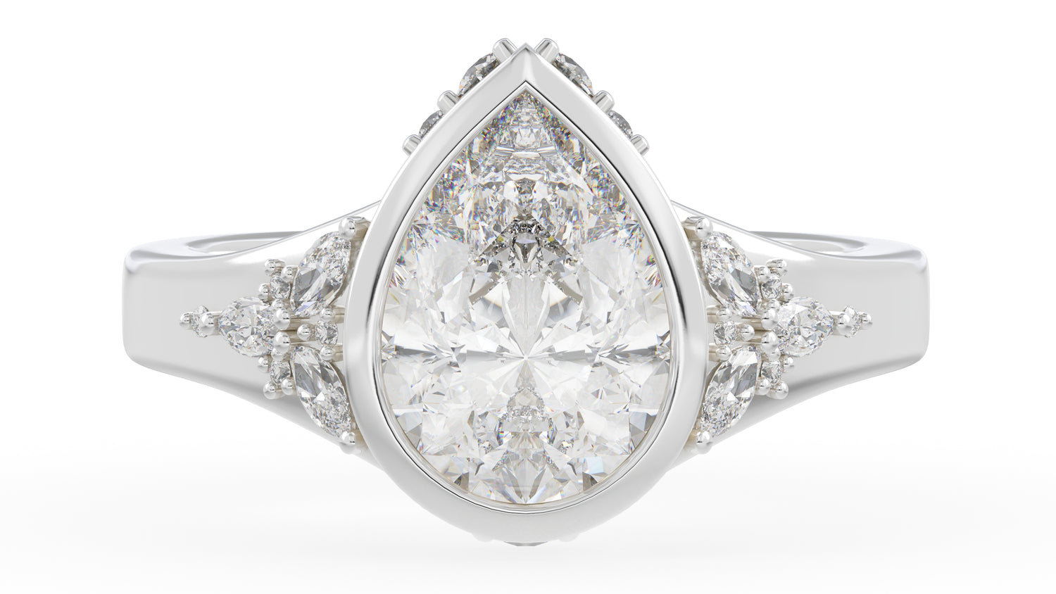 The Daylight Ring | Pear | Setting Only - Lavender Creek Gems 