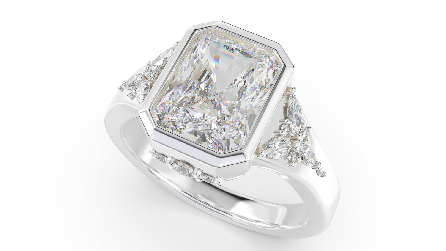 The Daylight Ring | Radiant | Setting Only - Lavender Creek Gems 