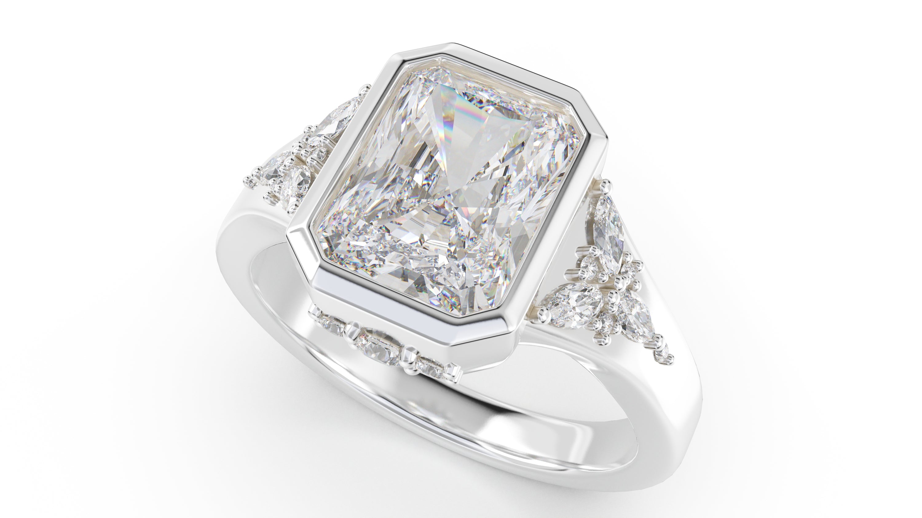 The Daylight Ring | Radiant | Setting Only - Lavender Creek Gems 
