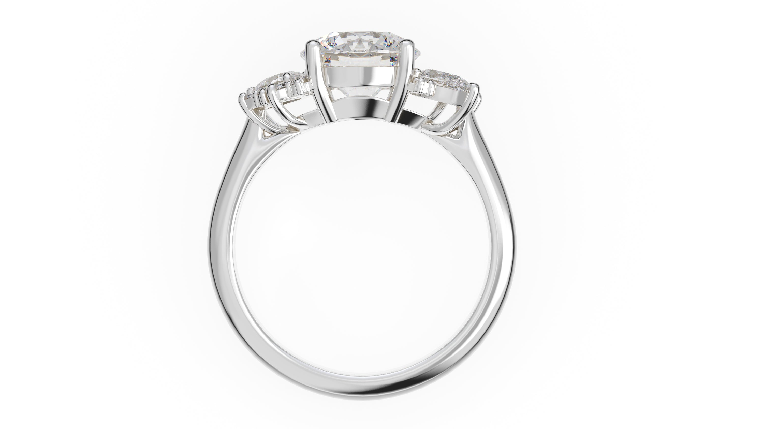 The Fleur Ring | Round | Setting Only - Lavender Creek Gems 