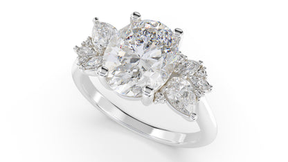 The Fleur Ring | Oval | Setting Only