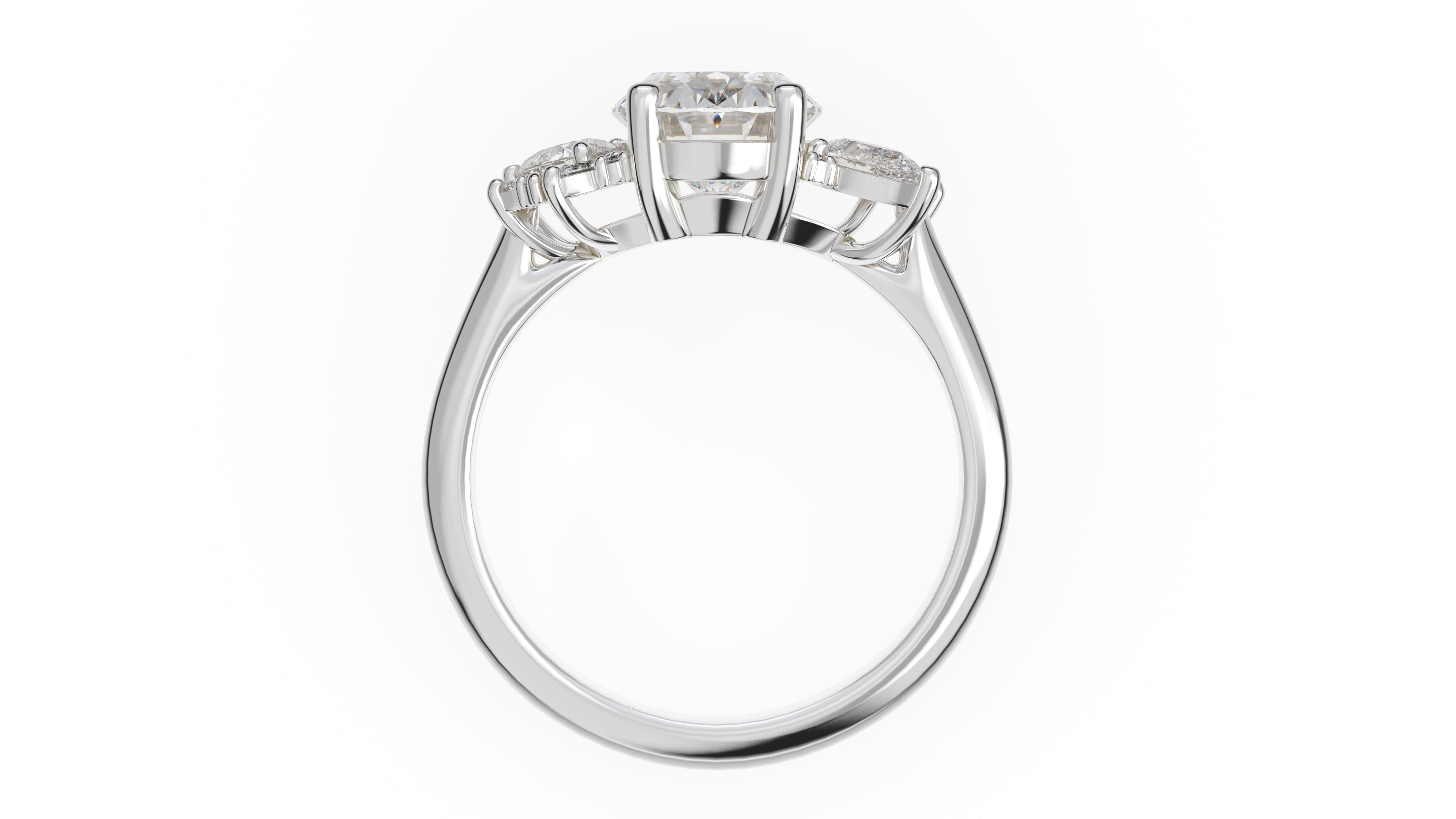 The Fleur Ring | Oval | Setting Only - Lavender Creek Gems 