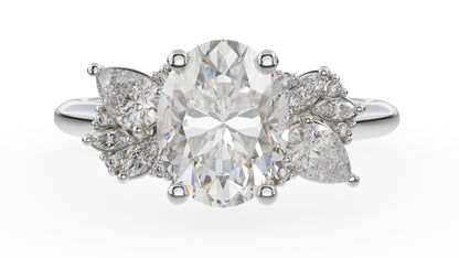 The Fleur Ring | Oval | Setting Only
