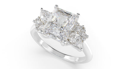 The Fleur Ring | Radiant | Setting Only - Lavender Creek Gems 