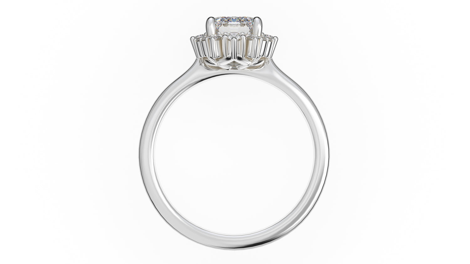 The Georgia Ring | Emerald Cut | Setting Only - Lavender Creek Gems 