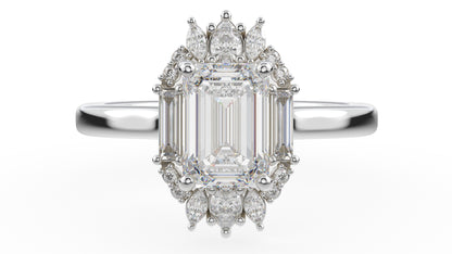 The Georgia Ring | Emerald Cut | Setting Only - Lavender Creek Gems 